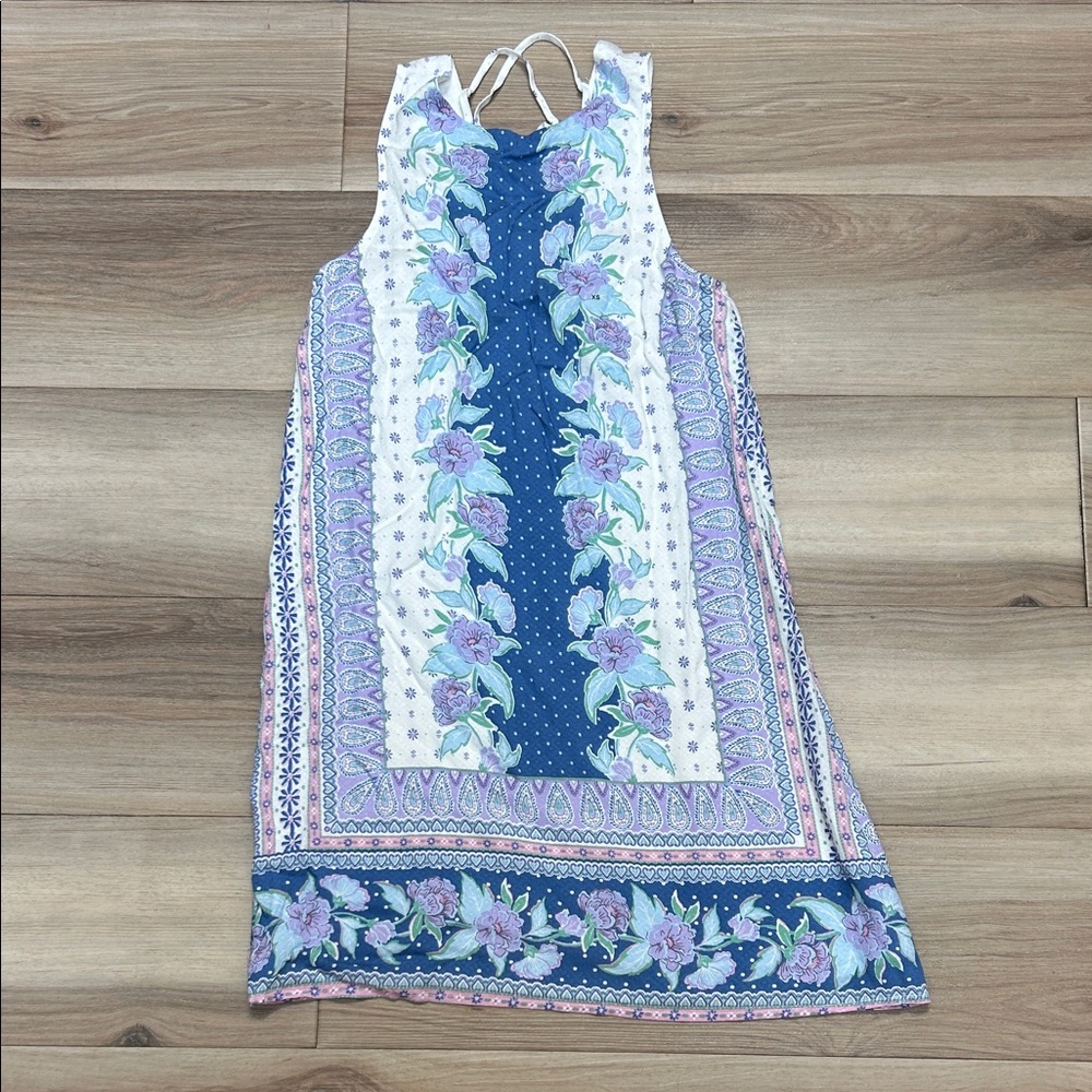 Aeropostale XS Floral Kids Dress in Blue and Purple. NWT